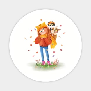 Cat Lady Hiking Magnet